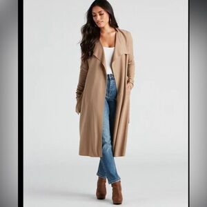 Windsor Tan Flowy Trench